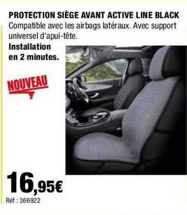 protection siège avant active line black