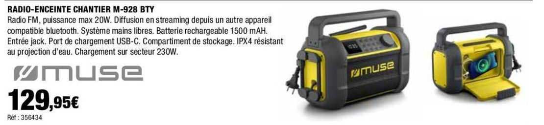 Radio-enceite Chantier M-928 Bty