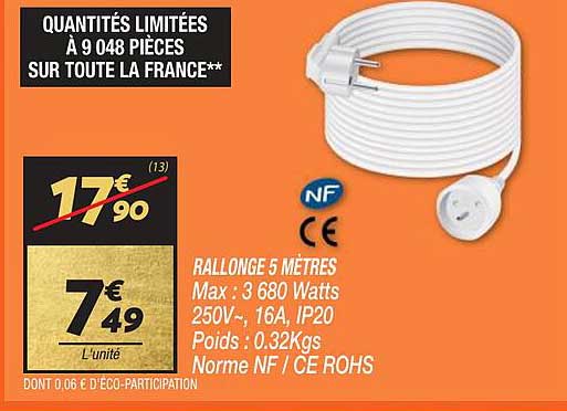 rallonge 5 mètres