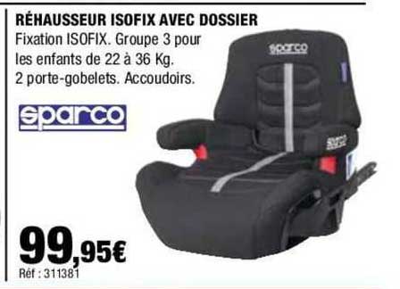 réhausseur isofix avec dossier