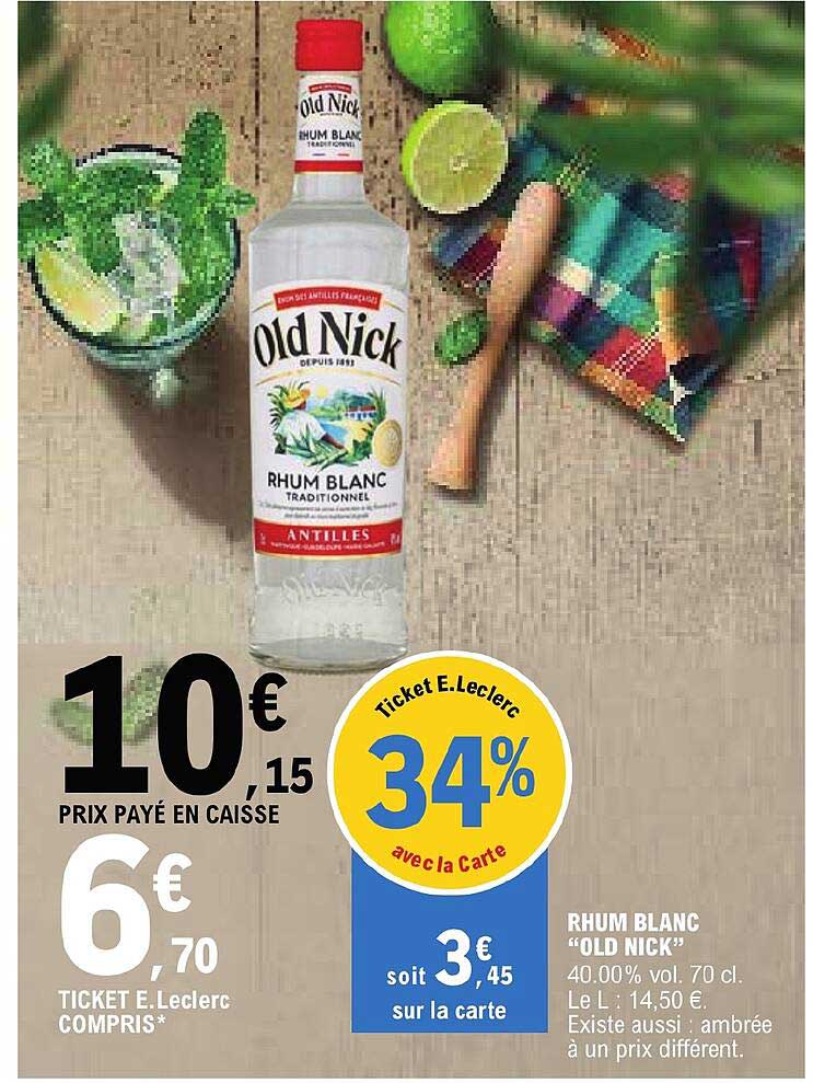 rhum blanc old nick