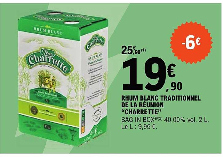 Rhum Blanc Traditionnel De La Réunion Charrette