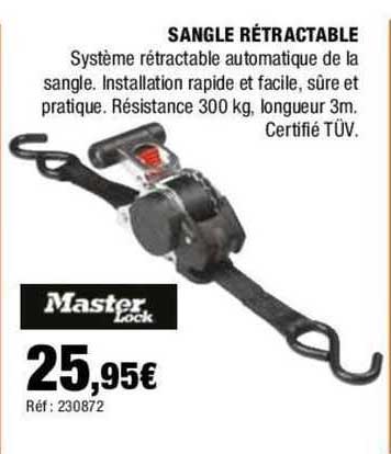 sangle rétractable master lock