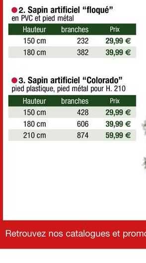 sapin artificiel "floqué" sapin artificiel "colorado"