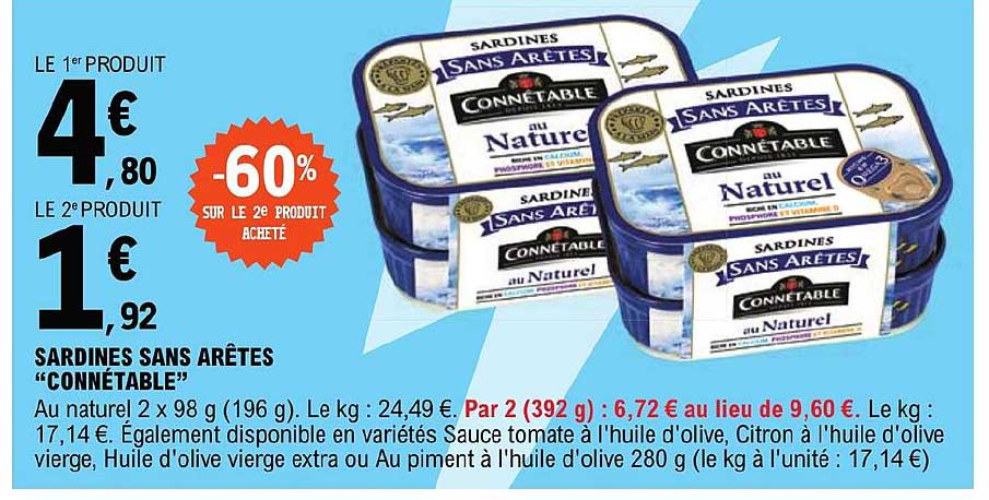 sardines sans arêtes connétable