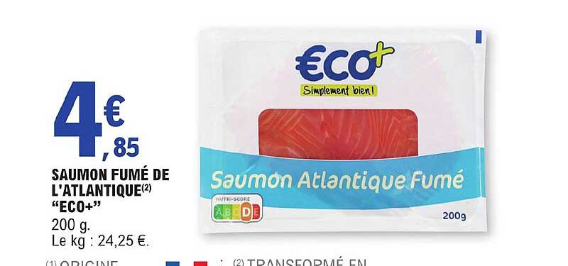 saumon fumé de l'atlantique eco+