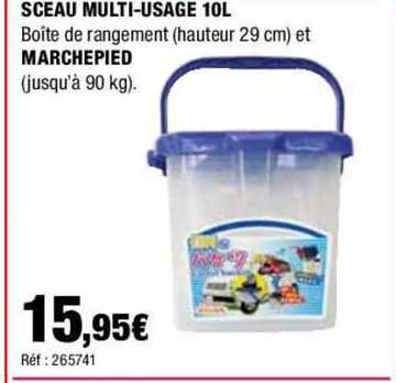 sceau multi-usage 10l marchepied