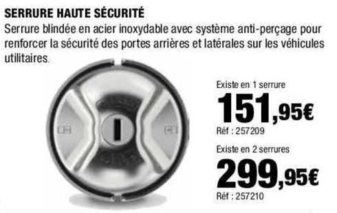 serrure haute sécurité