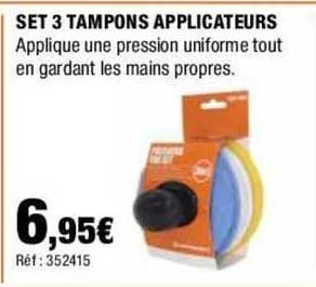 set 3 tampons applicateurs