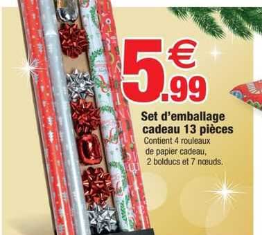 set d'emballage cadeau 13 pièces