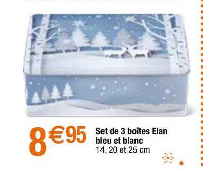 Set De 32 Boîtes Elan Bleu Et Blanc