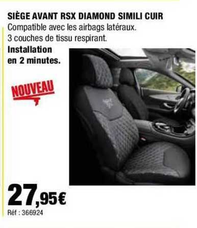 siège avant rsx diamond simili cuir