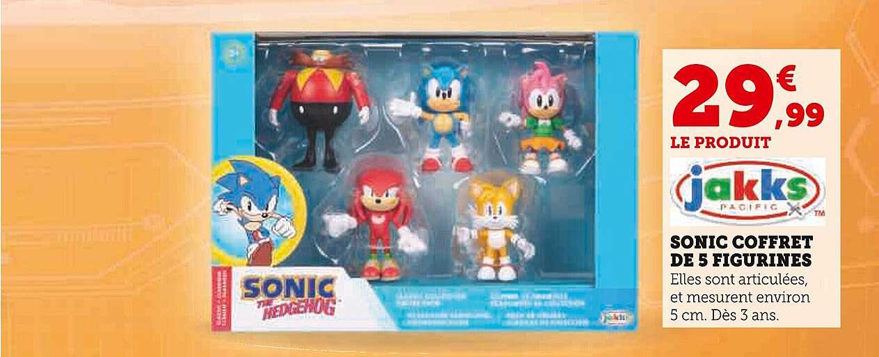 sonic coffret de 5 figurines jakks