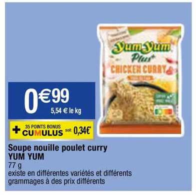 soupe nouille poulet curry yum yum