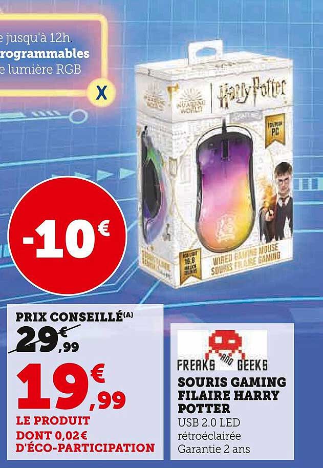 souris gaming filaire harry potter