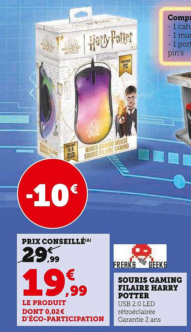 souris gaming filaire harry potter