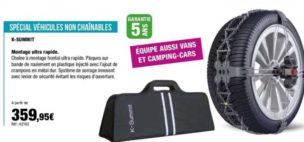 spéciale véhicules non chaînables k-summit