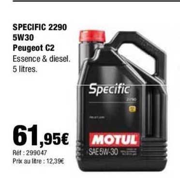 specific 2290 5w30 peugeot c2