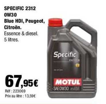 specific 2312 ow30 blue hdi peugeot citroën