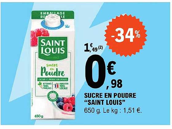 sucre en poudre "saint louis"