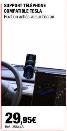 support téléphone compatible tesla