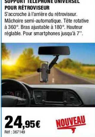 support téléphone universel pour rétroviseur