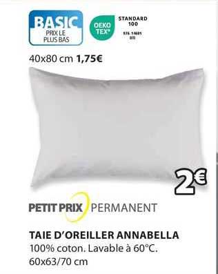 taie d'oreiller annabella