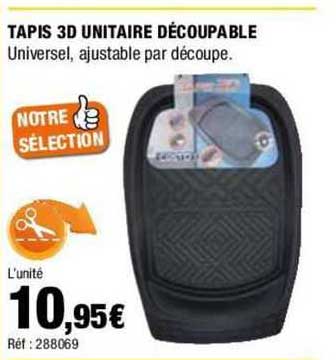 tapis 3d unitaire découpable