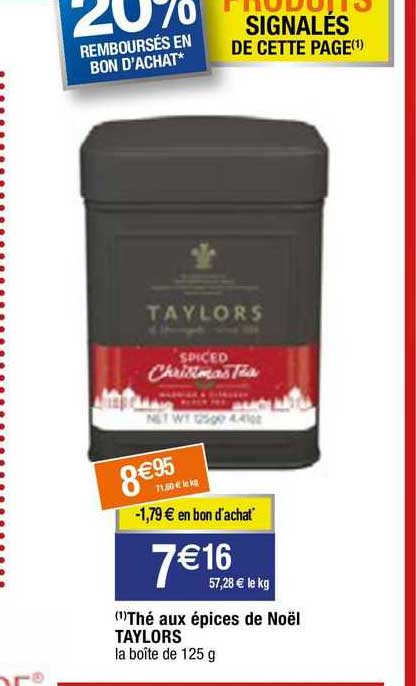 thé aux épices de noël taylors