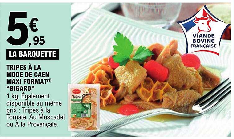 tripes à la mode de caen maxi format bigard