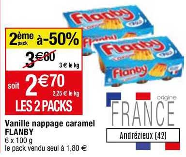 vanille nappage caramel flanby