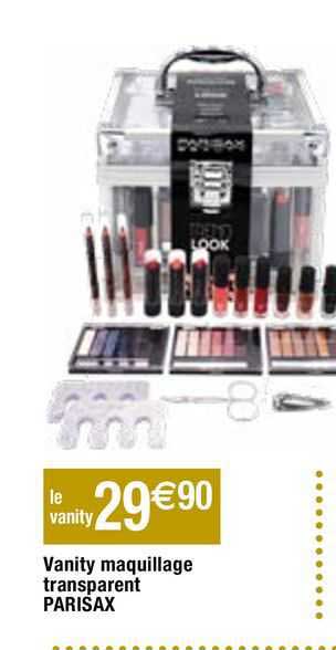 vanity maquillage transparent parisax