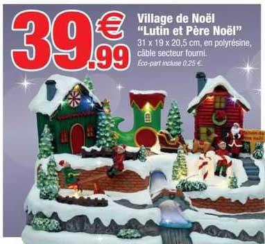 village de noël "lutin et père noël"