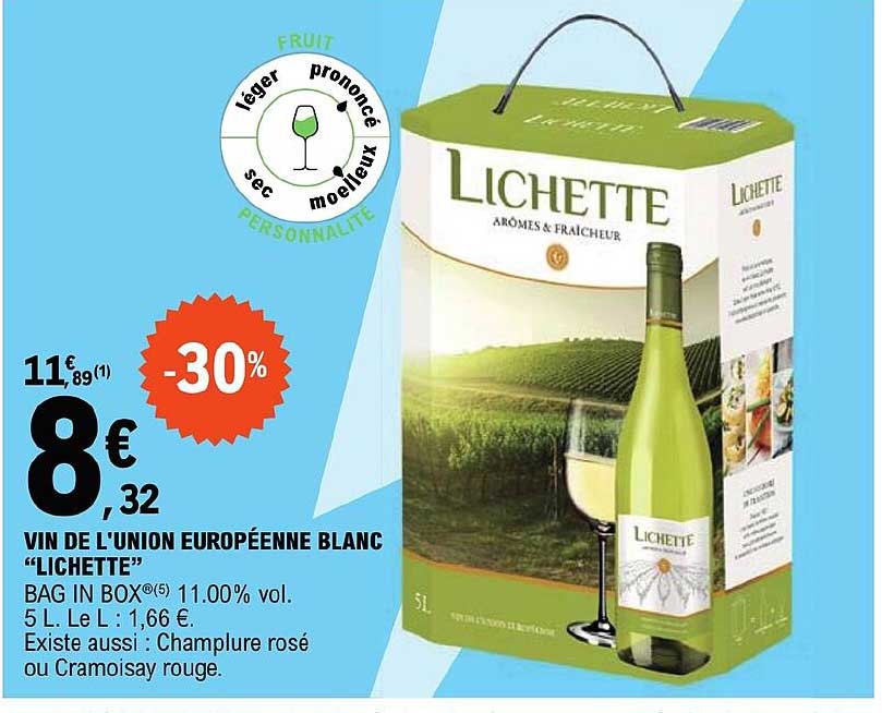 vin de l'union européenne blanc lichette