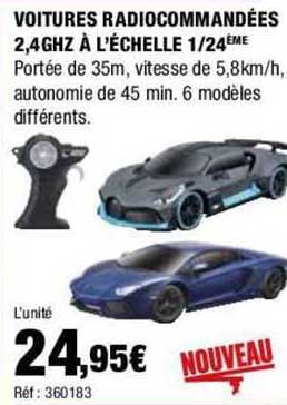 voitures radiocommandées 2.4 ghz à l'échelle 1/24ème