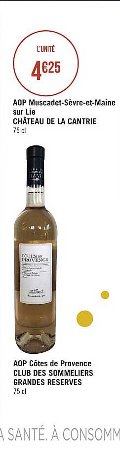 aop côtes de provence club des sommeliers grandes reserves