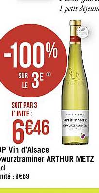 aop vin d'alsace gewurztraminer arthur metz