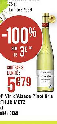 aop vin d'alsace pinot gris arthur metz