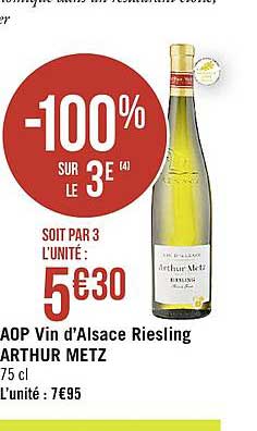 aop vin d'alsace riesling arthur metz