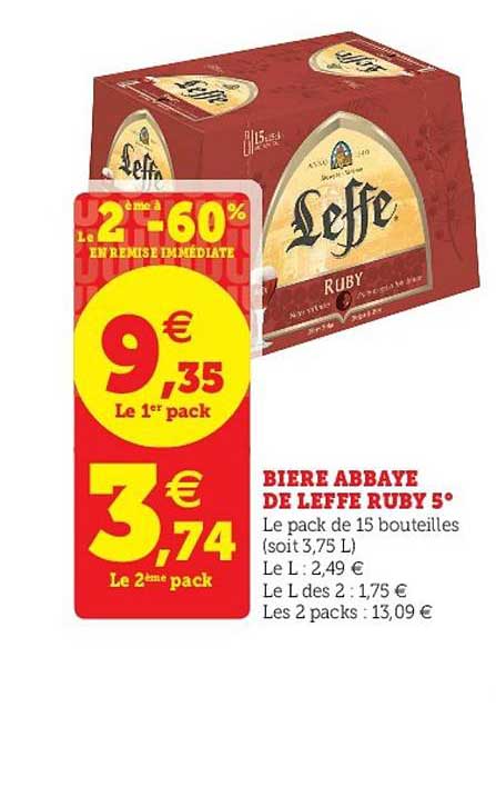 Bière Abbaye De Leffe Ruby 5°