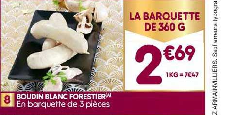 boudin blanc forestier