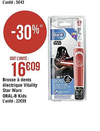 brosse à dents électrique vitality star wars oral-b kids