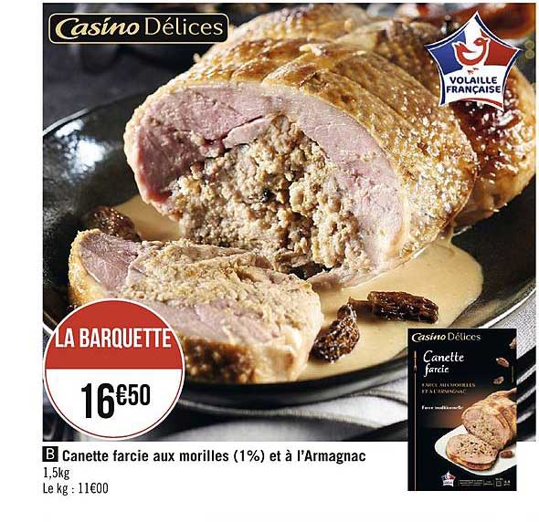 canette farcie aux morilles (1%à et à l'armagnac