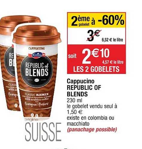 cappucino républic of blends 2ème à -60%