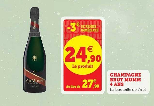champagne brut mumm 4 ans