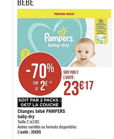 changes bébé pampers baby-dry