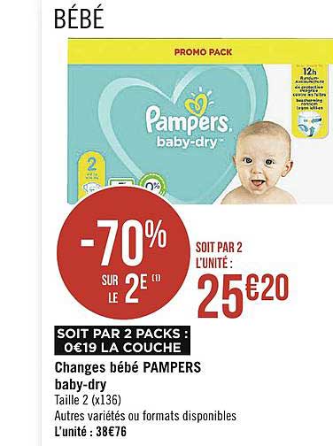 changes bébé pampers baby-dry