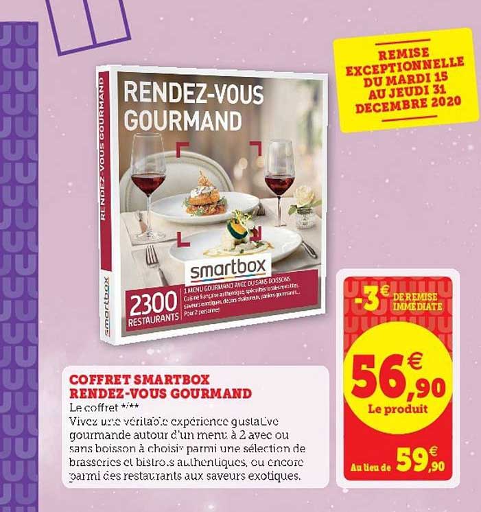 coffret smartbox rendez-vous gourmand
