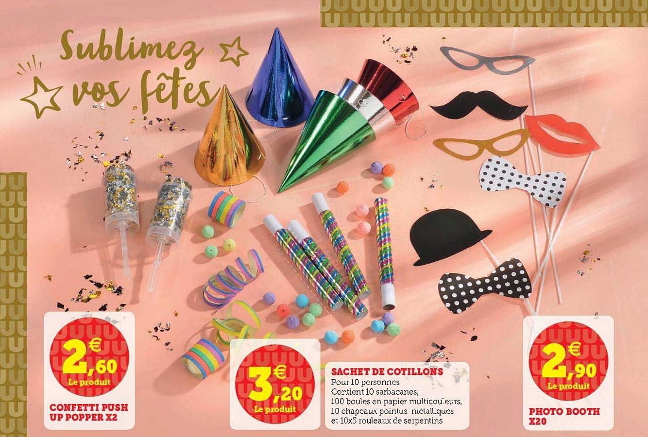 confetti push up popper x2, sachet de cotillons, photo booth