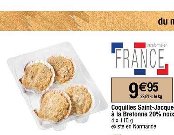 Coquilles Saint-jacque à La Bretonne 20% Noix